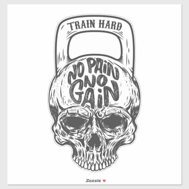 No Pain No Gain Skull (Sheet)