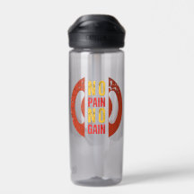 No Pain No Gain Sports Water Bottle: Lightweight M