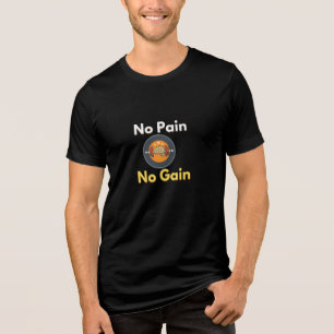 🔥 No Pain No Gain T-Shirt – Motivational Gym & Fi Tri-Blend Shirt