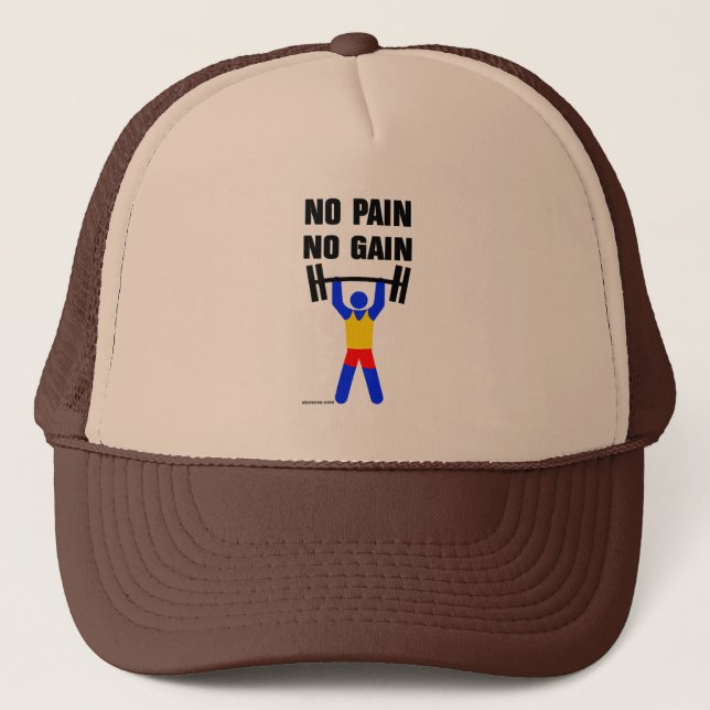 No Pain No Gain Trucker Hat (Front)