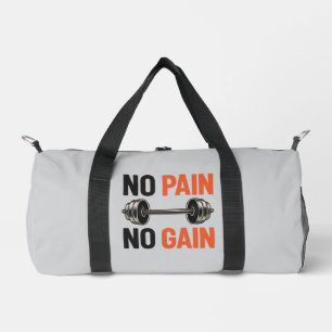 No Pain No Gain – Vintage Barbell Gym Fitness Duffle Bag
