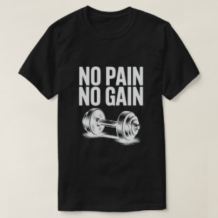 No Pain No Gain Vintage Dumbbell Workout T-Shirt