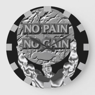 No Pain No Gain Wall Clock