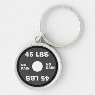 No Pain No Gain Weightlifting Keychain