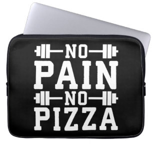 No Pain, No Pizza - Carbs - Funny Workout Novelty Laptop Sleeve