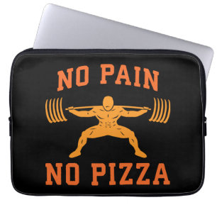 No Pain, No Pizza - Carbs - Funny Workout Novelty Laptop Sleeve