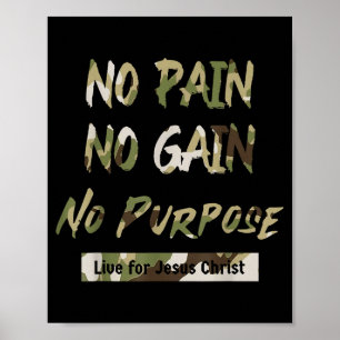 No Pain No Purse Live For Jesus Christian Redleg C Poster