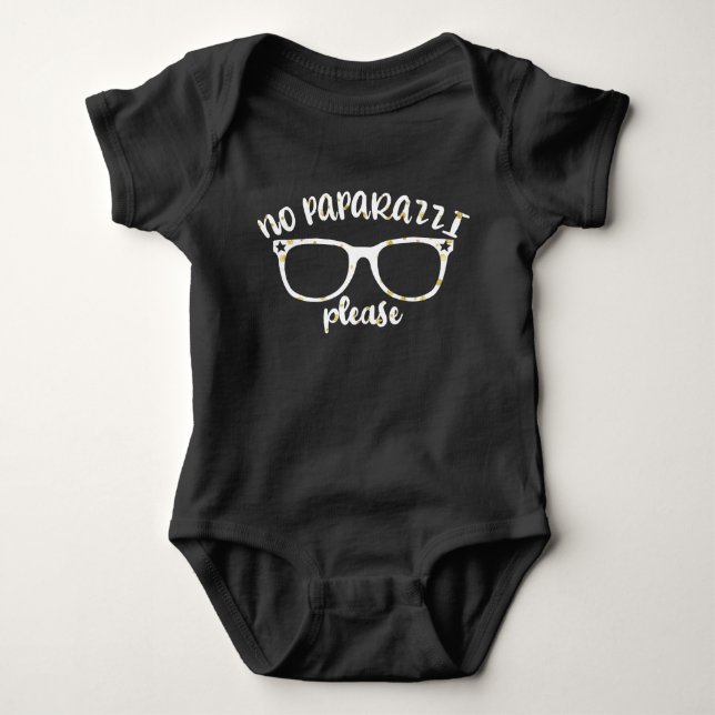 No Paparazzi Please Baby Bodysuit (Front)
