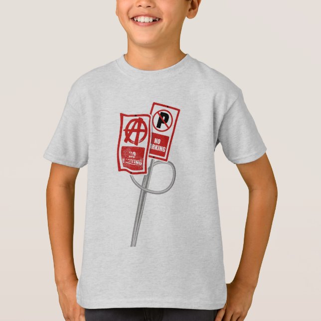 No parking anarchy sign T-Shirt (Front)