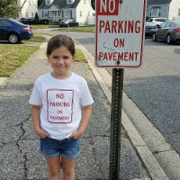 No Parking on Pavement Traffic Warning Sign