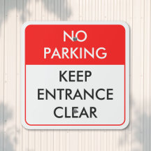 No Parking Warning Customised Text Outdoor