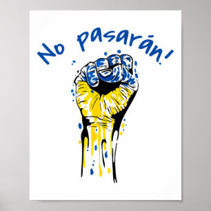 No Pasaran Socialist Spanish Civil War Ukraine  Poster