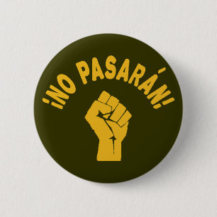 No Pasaran - They Shall Not Pass 6 Cm Round Badge