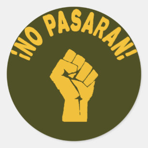 No Pasaran - They Shall Not Pass Classic Round Sticker