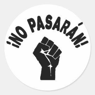 No Pasaran - They Shall Not Pass Classic Round Sticker