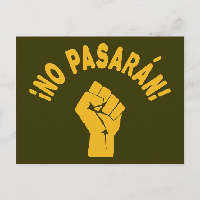 No Pasaran - They Shall Not Pass Postcard (Front)
