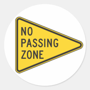 No Passing Zone Stickers