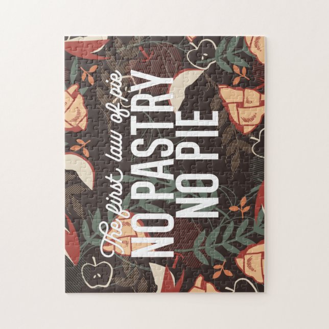 No Pastry No Pie Quote Jigsaw Puzzle (Vertical)