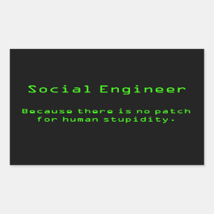 No patch rectangular sticker