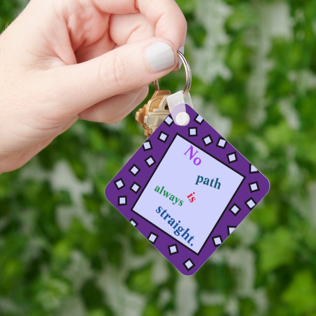 No Path Is Always Straight Keychain (Hand)