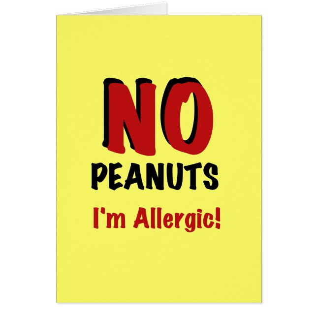NO Peanuts I'm Allergic (Front)