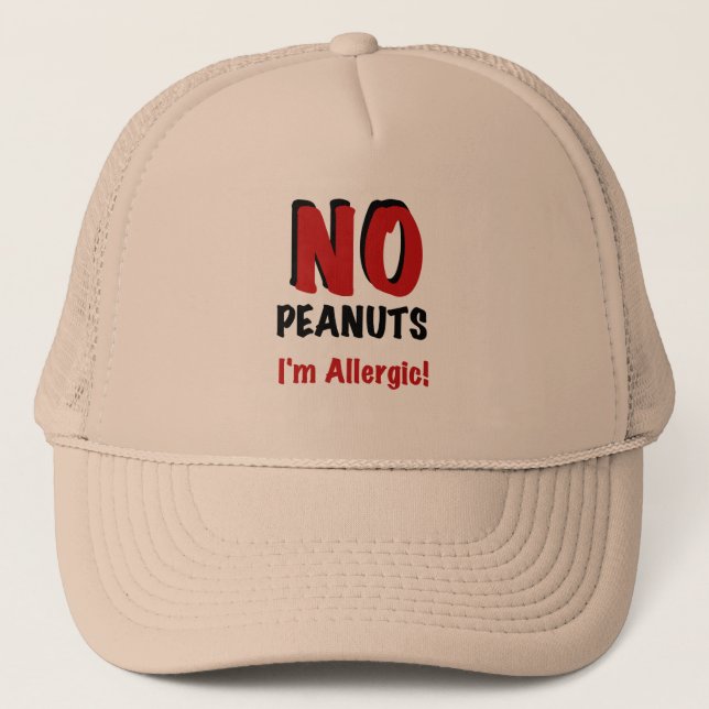 NO Peanuts I'm Allergic Trucker Hat (Front)