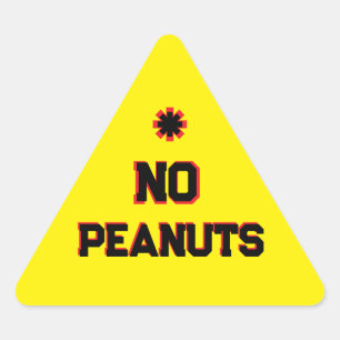 NO PEANUTS TRIANGLE STICKER