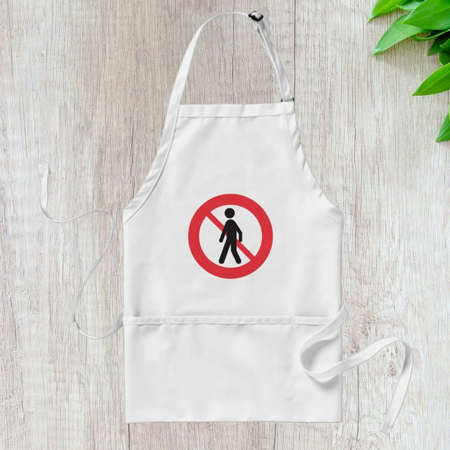 No Pedestrians Road Sign Standard Apron (Creator Uploaded)