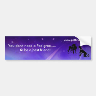 No Pedigree Bumper Sticker