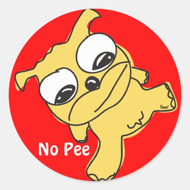 No Pee Sticker (Front)