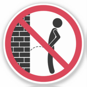No Peeing Prohibited Sign