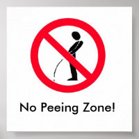 No Peeing Zone