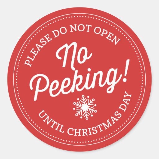 Image of No Peeking! Christmas Stickers