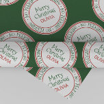 No Peeking Christmas Wrapping Paper<br><div class="desc">This "no peeking" christmas wrapping paper is perfect for a kids holiday gift. The design features a postmark seal with the words "no peeking" in a festive green font. Personalise the gift wrap with your child's name.</div>