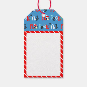 No Peeking Cute Whimsical Kids Christmas Gift Tags