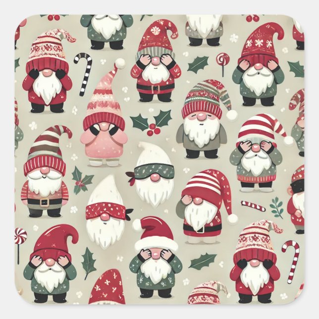 No Peeking! Gnome Stickers (Front)