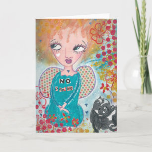 No Peeking Greeting card