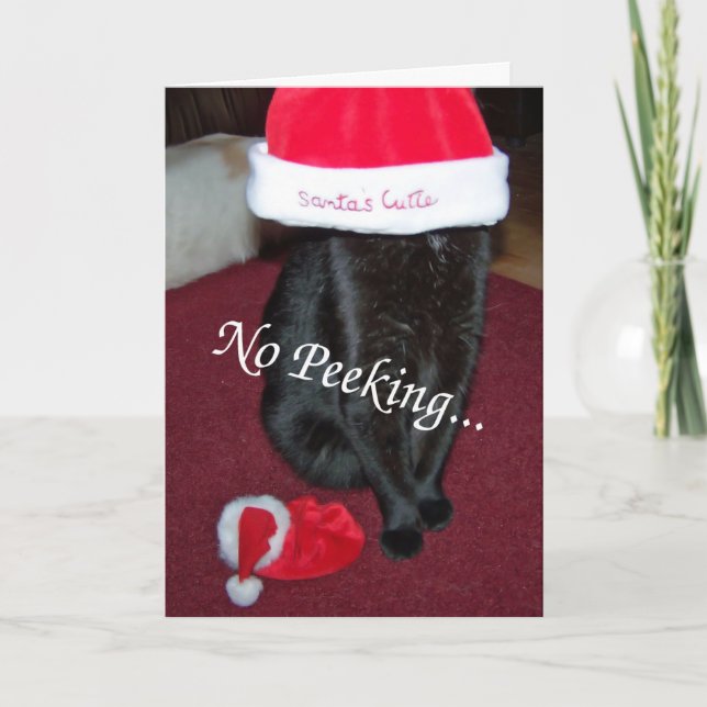 No Peeking Holiday Card (Front)