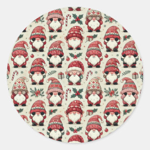 No Peeking Illustrated Gnome Christmas Stickers