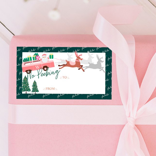 No Peeking Santa's Comin' To Town Pink Van (No Peeking Santa's Comin' To Town Pink Van Label)