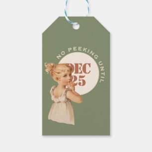 No Peeking Until Dec 25 Gift Tag