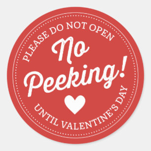 No Peeking! Valentine's Day Stickers