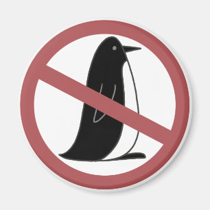 No Penguins Magnet