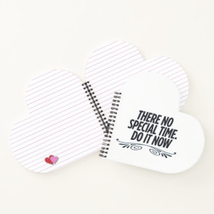 No Perfect Time – Motivational Typography Quote De Notebook