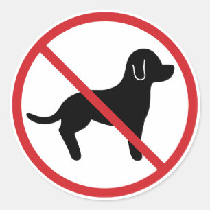 No Pets Allowed Classic Round Sticker