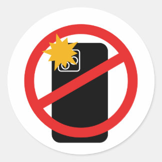 No Phone Photography - Respect Personal Privacy Classic Round Sticker