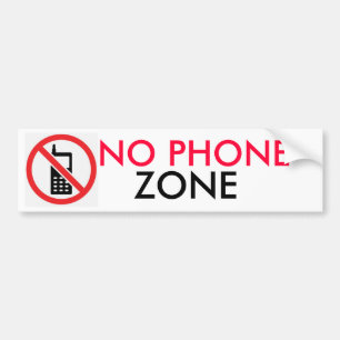 NO PHONE ZONE BUMPER STICKER