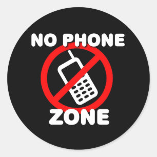 No Phone Zone Classic Round Sticker