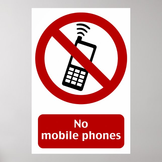 NO PHONE ZONE Sign (Front)