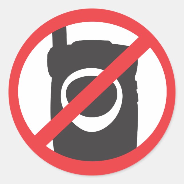 No Phone Zone Sticker (Front)